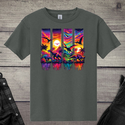 Colorful Dinosaurs Youth T-Shirt