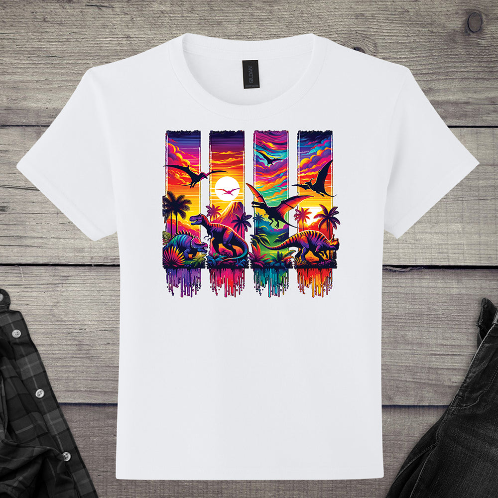 Colorful Dinosaurs Youth T-Shirt