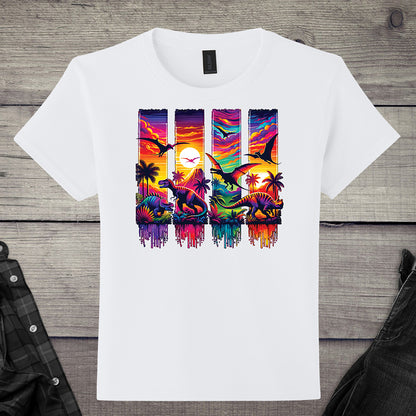 Colorful Dinosaurs Youth T-Shirt