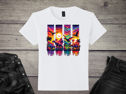 Colorful Dinosaurs Youth T-Shirt