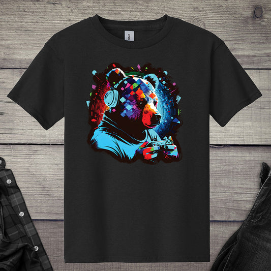 Gamer Bear Youth T-Shirt