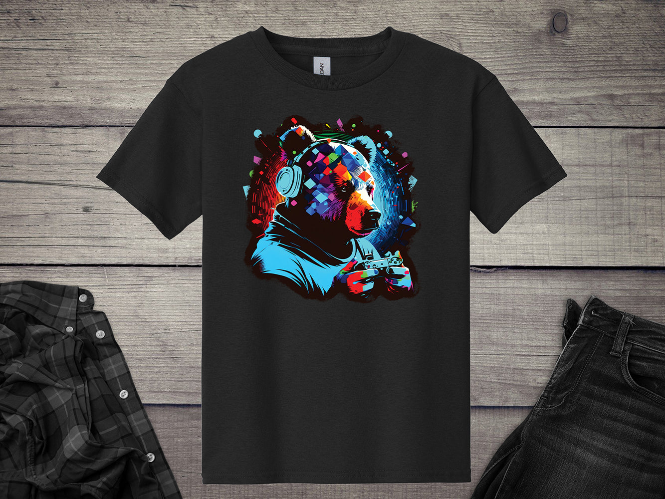 Gamer Bear Youth T-Shirt
