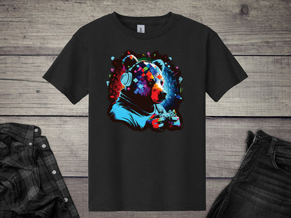 Gamer Bear Youth T-Shirt