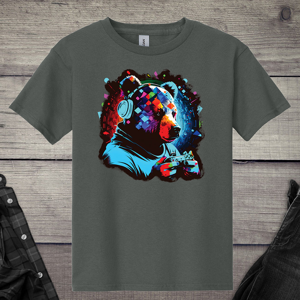 Gamer Bear Youth T-Shirt