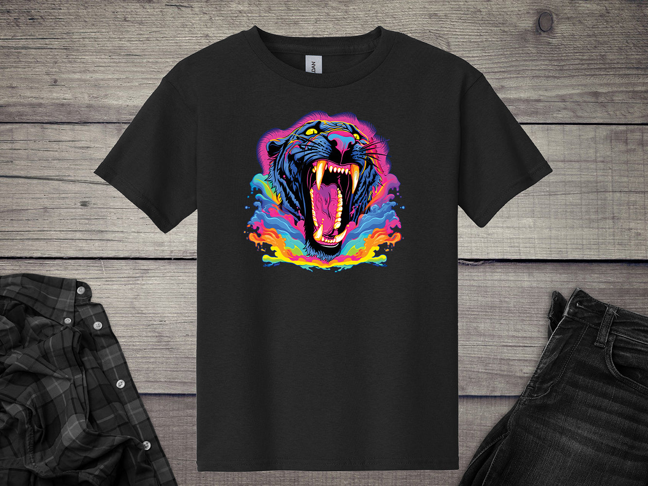 Colorful Panther Youth T-Shirt