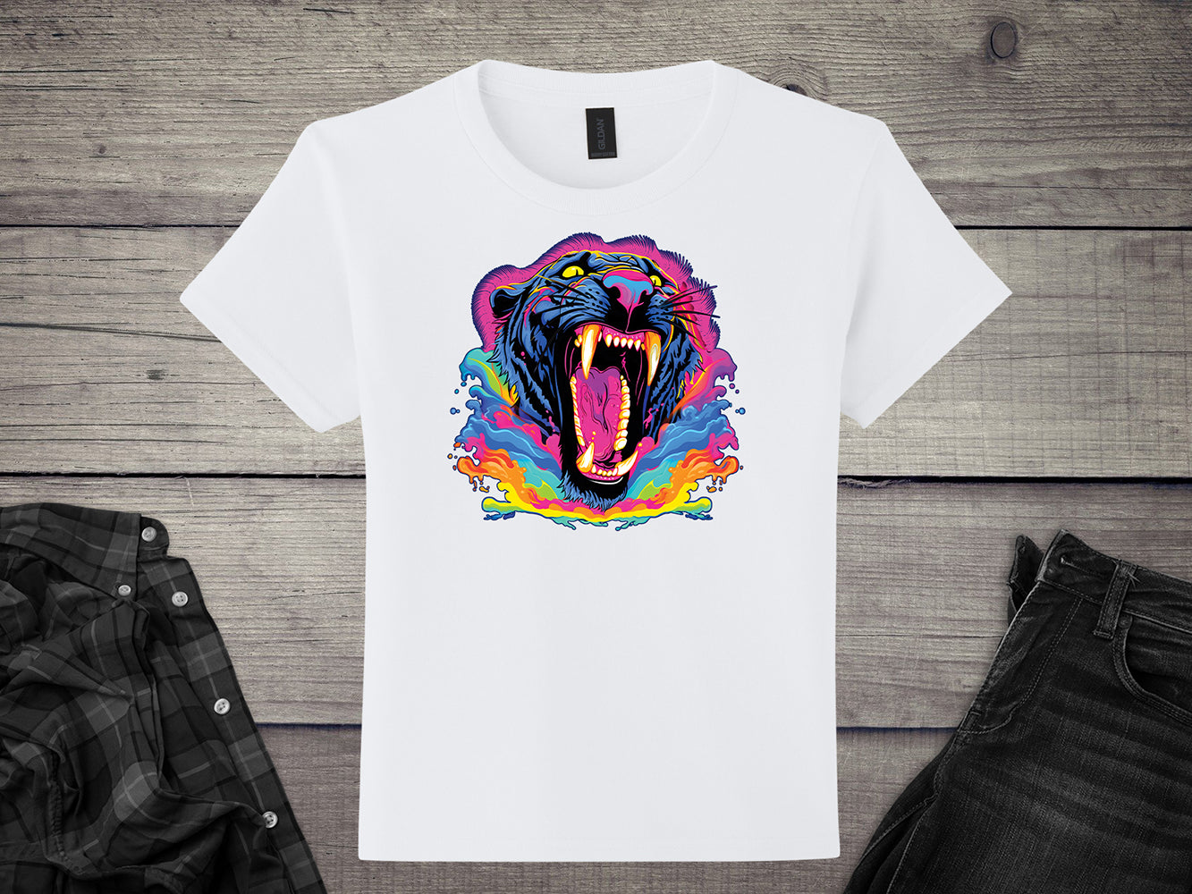 Colorful Panther Youth T-Shirt