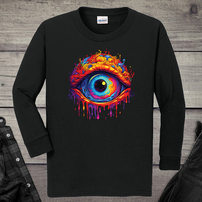 Trippy Eye Youth Long Sleeve Tee