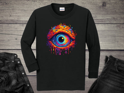 Trippy Eye Youth Long Sleeve Tee