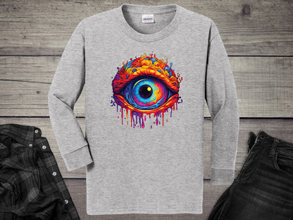 Trippy Eye Youth Long Sleeve Tee