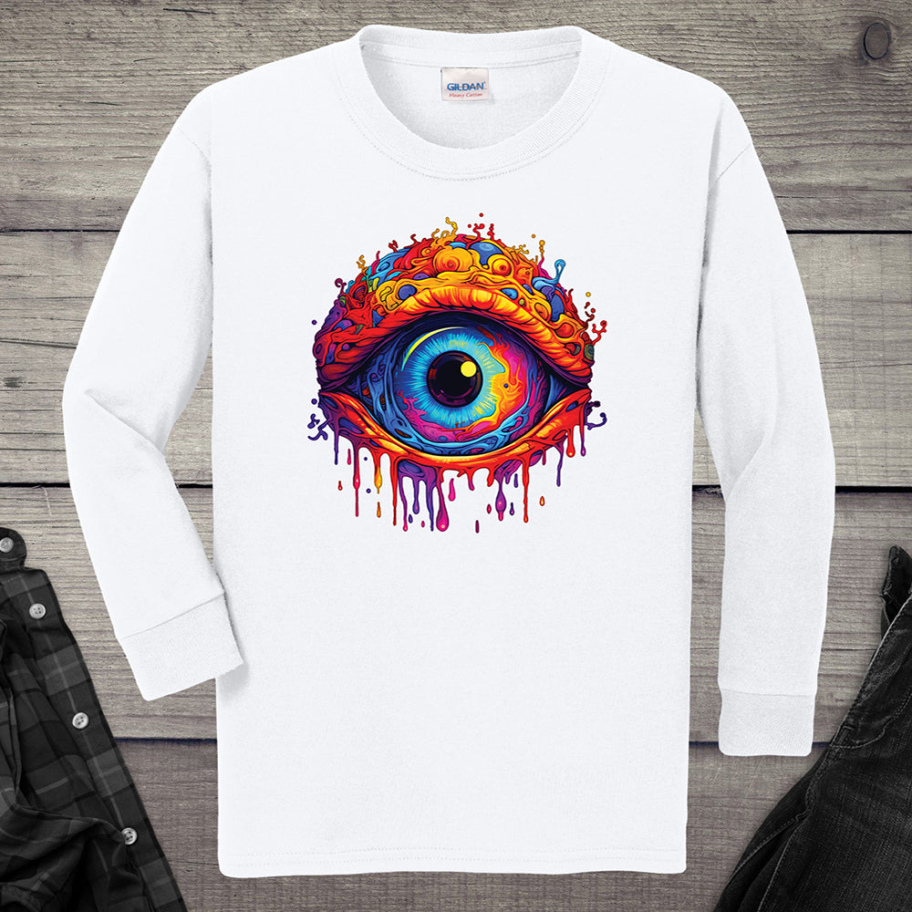 Trippy Eye Youth Long Sleeve Tee