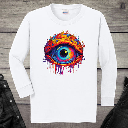 Trippy Eye Youth Long Sleeve Tee