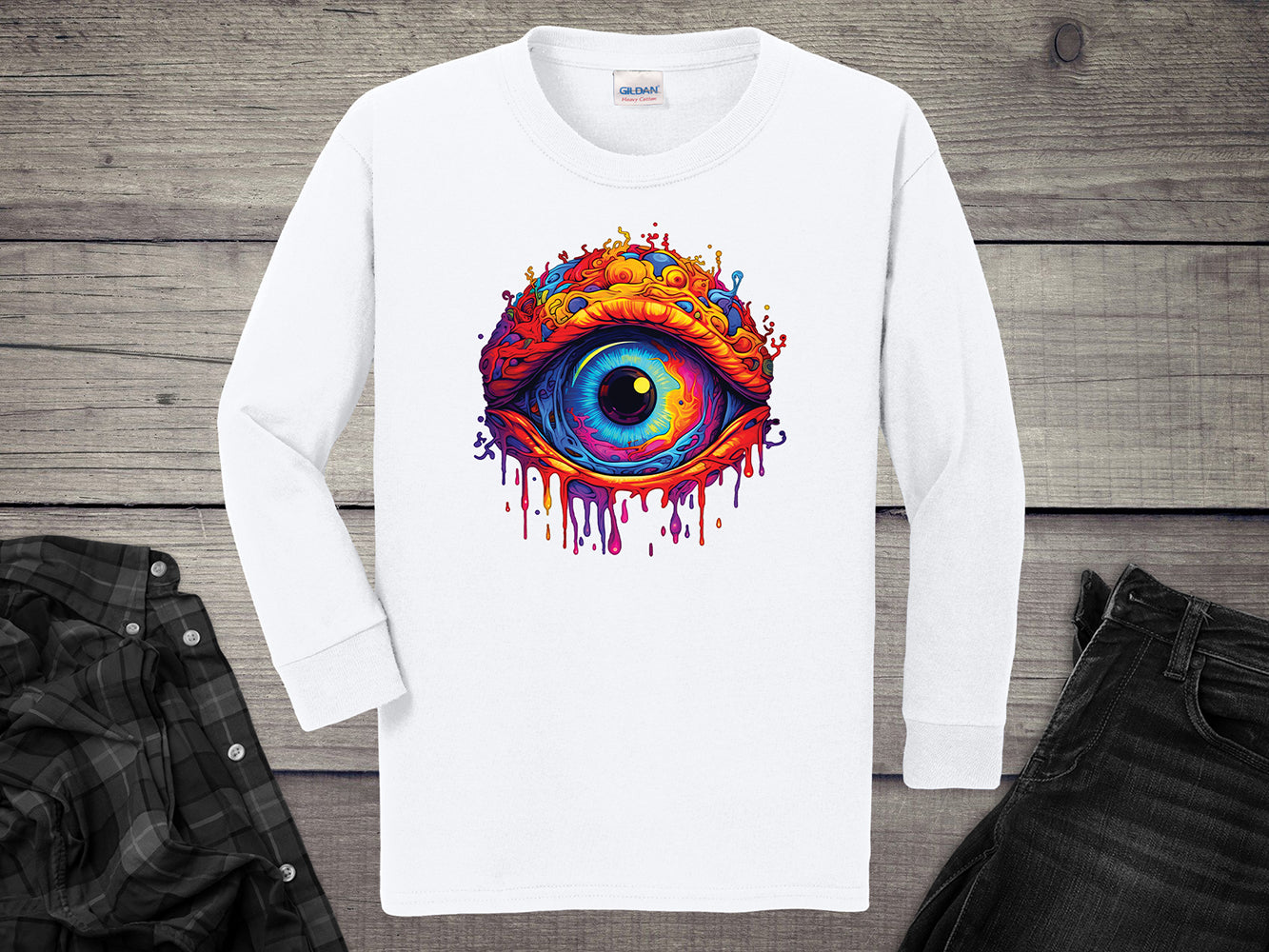 Trippy Eye Youth Long Sleeve Tee