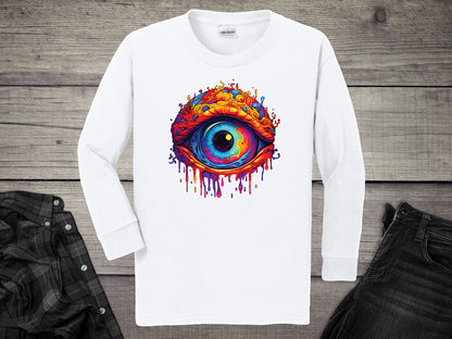 Trippy Eye Youth Long Sleeve Tee