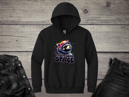 I Need Space Raccoon Youth Hoodie