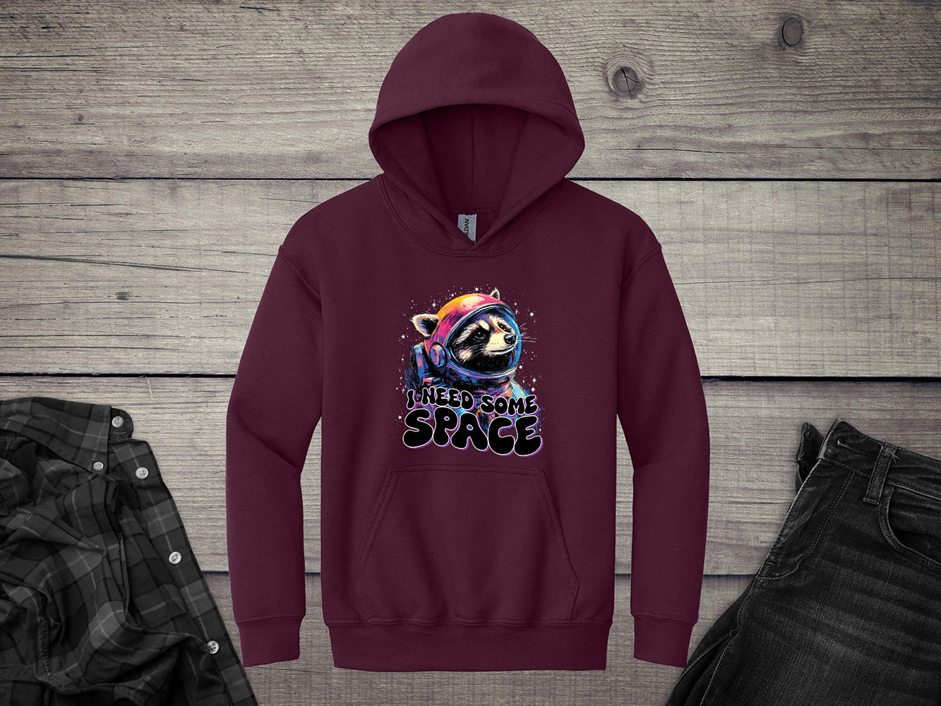 I Need Space Raccoon Youth Hoodie