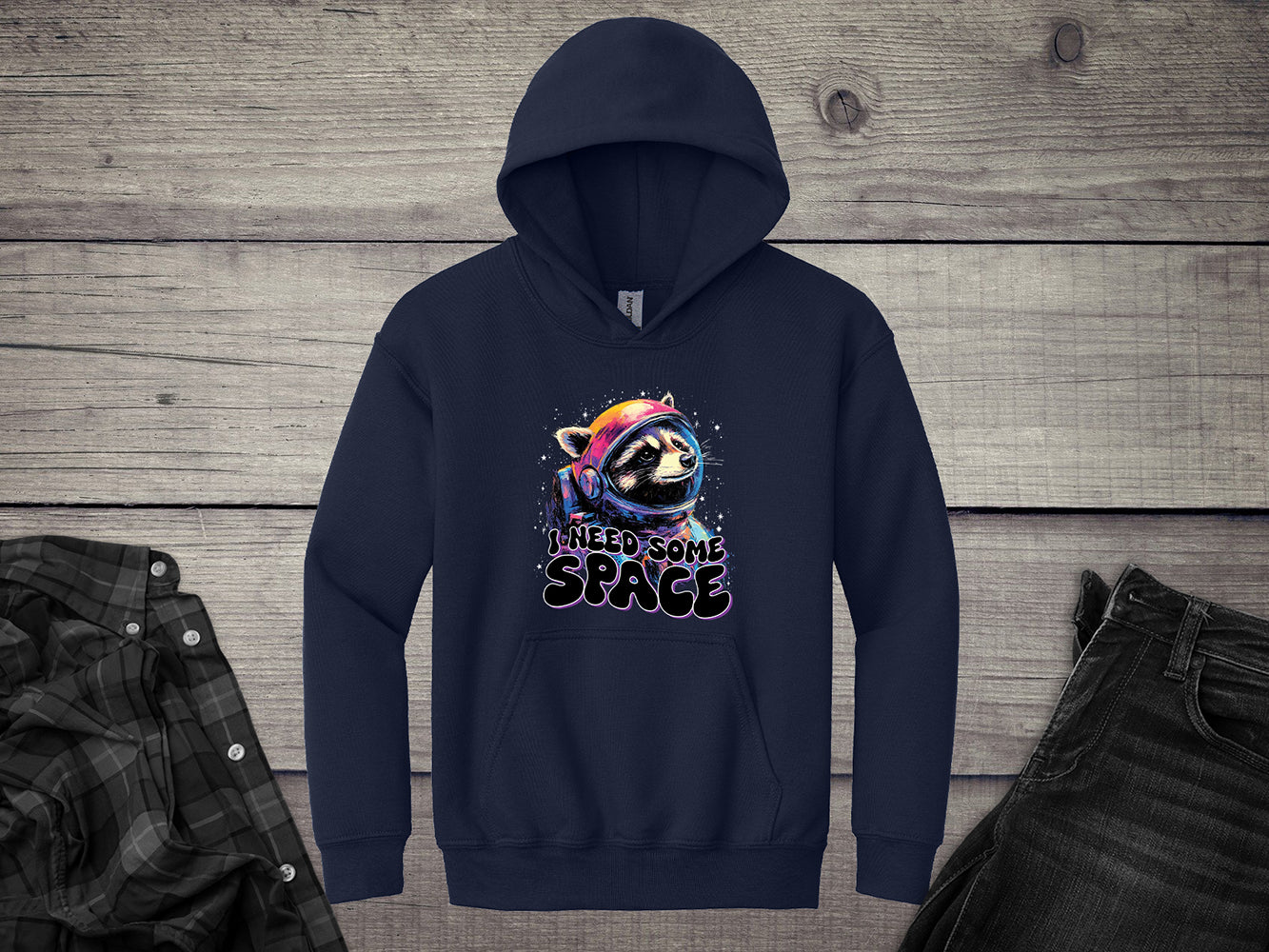 I Need Space Raccoon Youth Hoodie