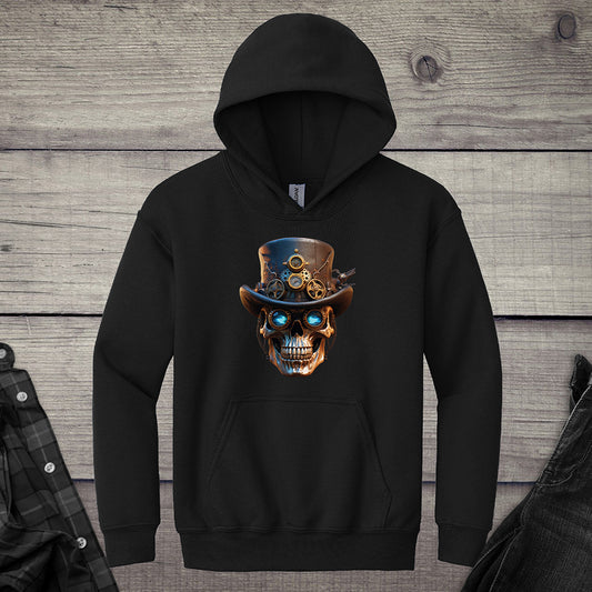 Steampunk Skull Youth Hoodie