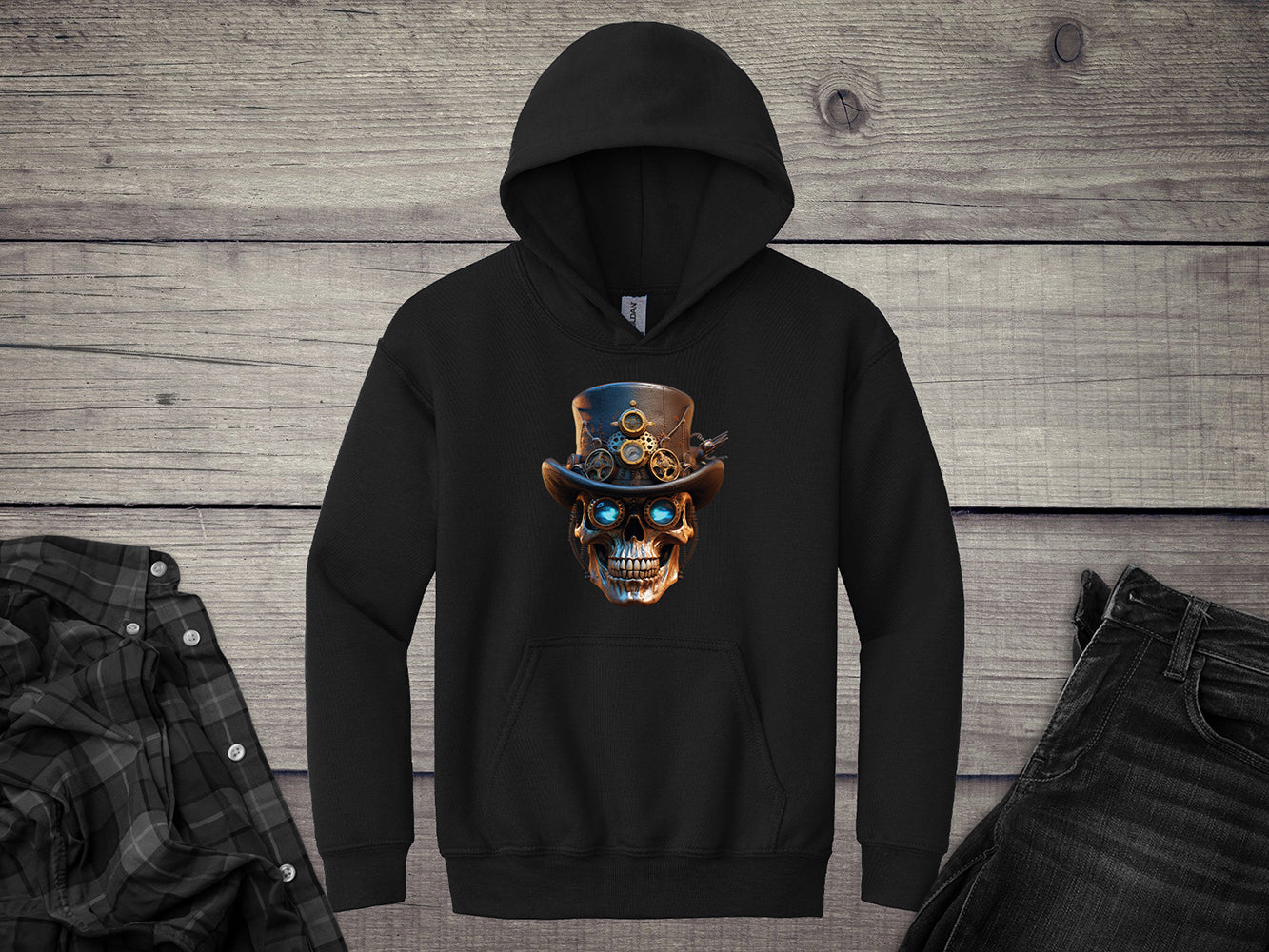 Steampunk Skull Youth Hoodie