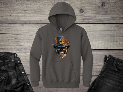 Steampunk Skull Youth Hoodie
