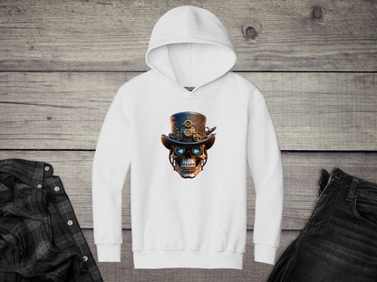 Steampunk Skull Youth Hoodie