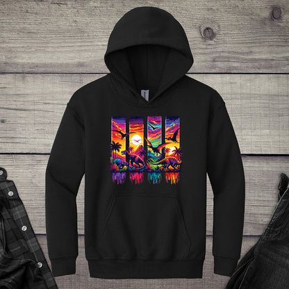 Colorful Dinosaurs Youth Hoodie
