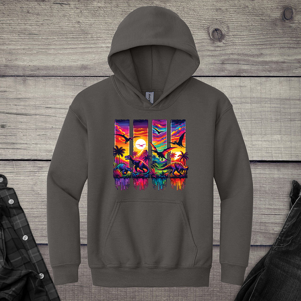 Colorful Dinosaurs Youth Hoodie