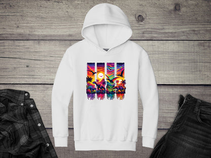 Colorful Dinosaurs Youth Hoodie