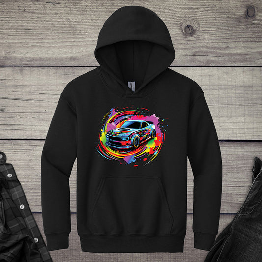 Car Swirl Youth Hoodie
