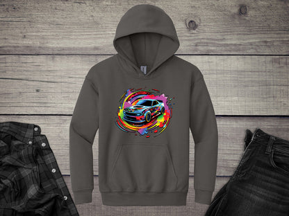Car Swirl Youth Hoodie