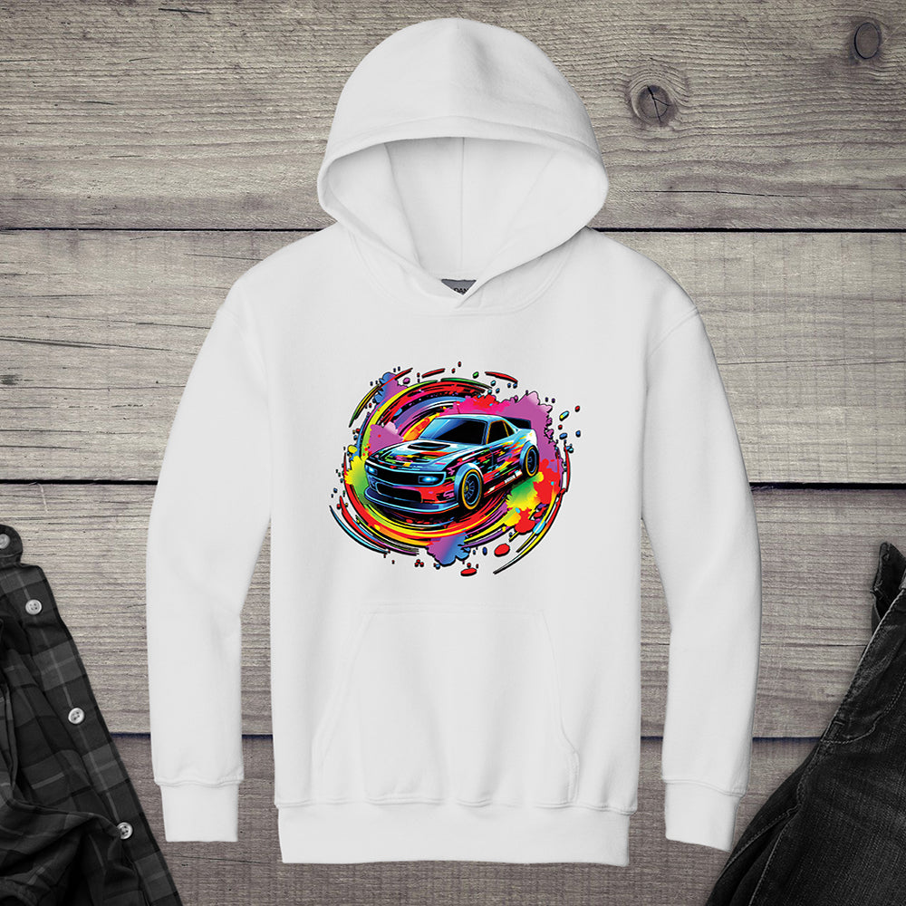 Car Swirl Youth Hoodie