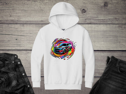 Car Swirl Youth Hoodie