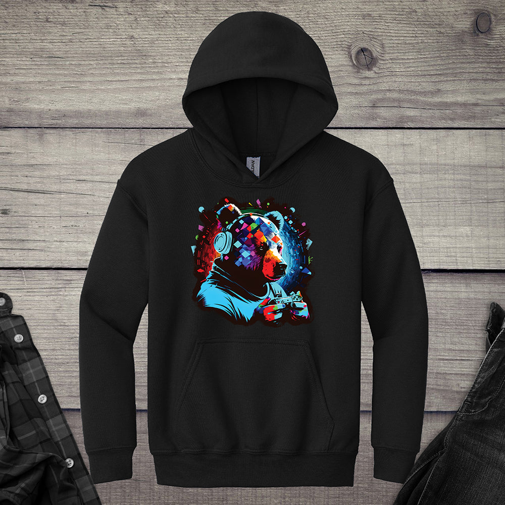 Gamer Bear Youth Hoodie