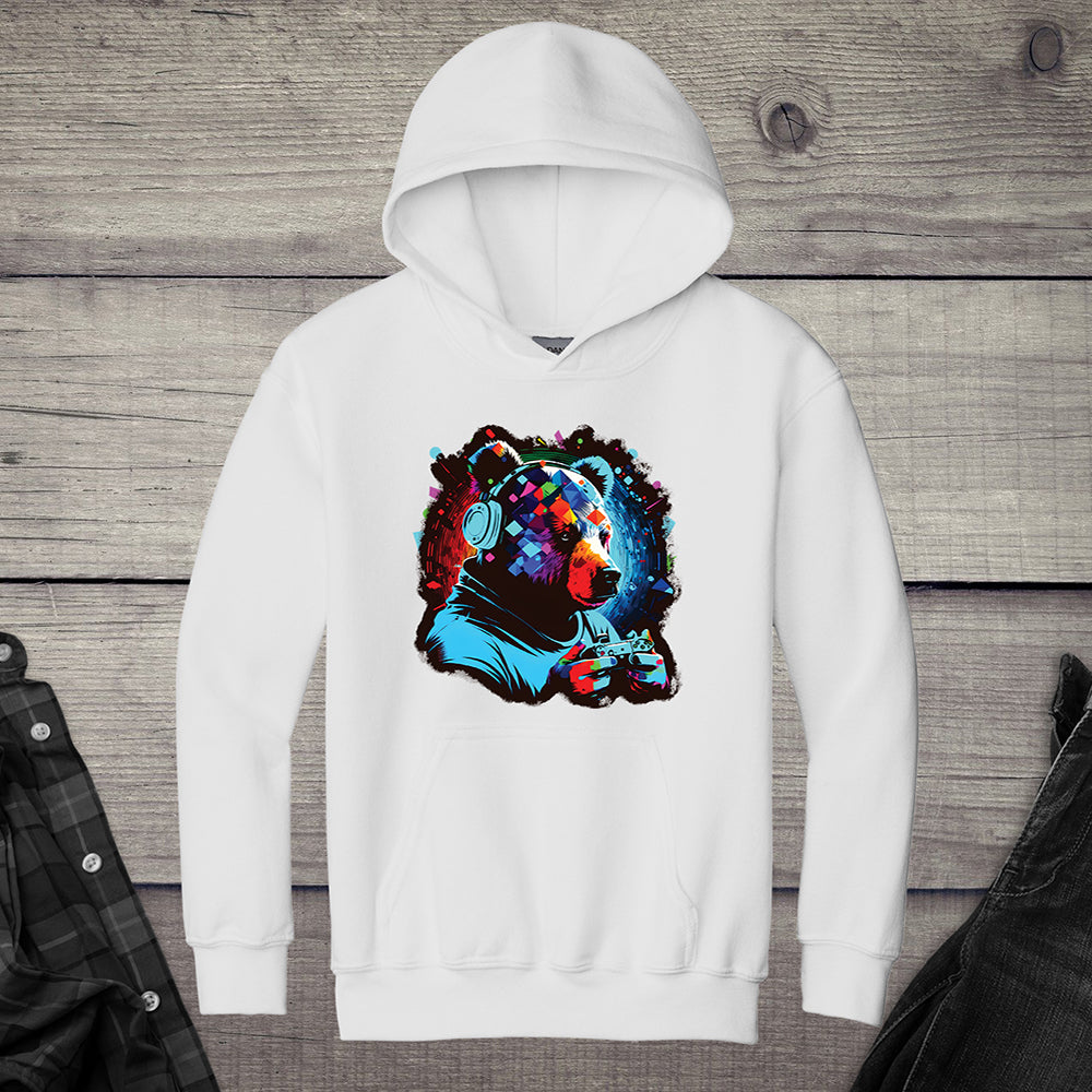 Gamer Bear Youth Hoodie