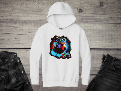 Gamer Bear Youth Hoodie