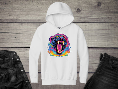Colorful Panther Youth Hoodie
