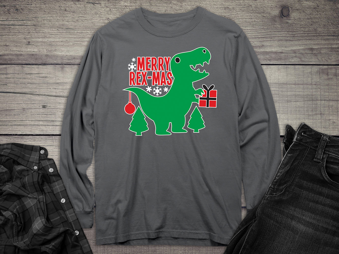 Merry Rex-Mas Long Sleeve Tee