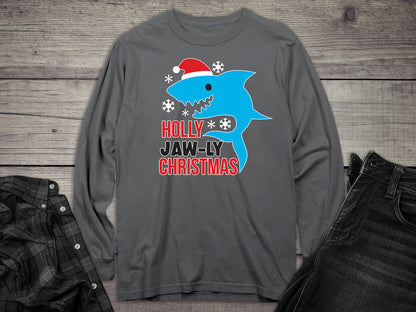 Holly Jaw-ly Christmas Long Sleeve Tee