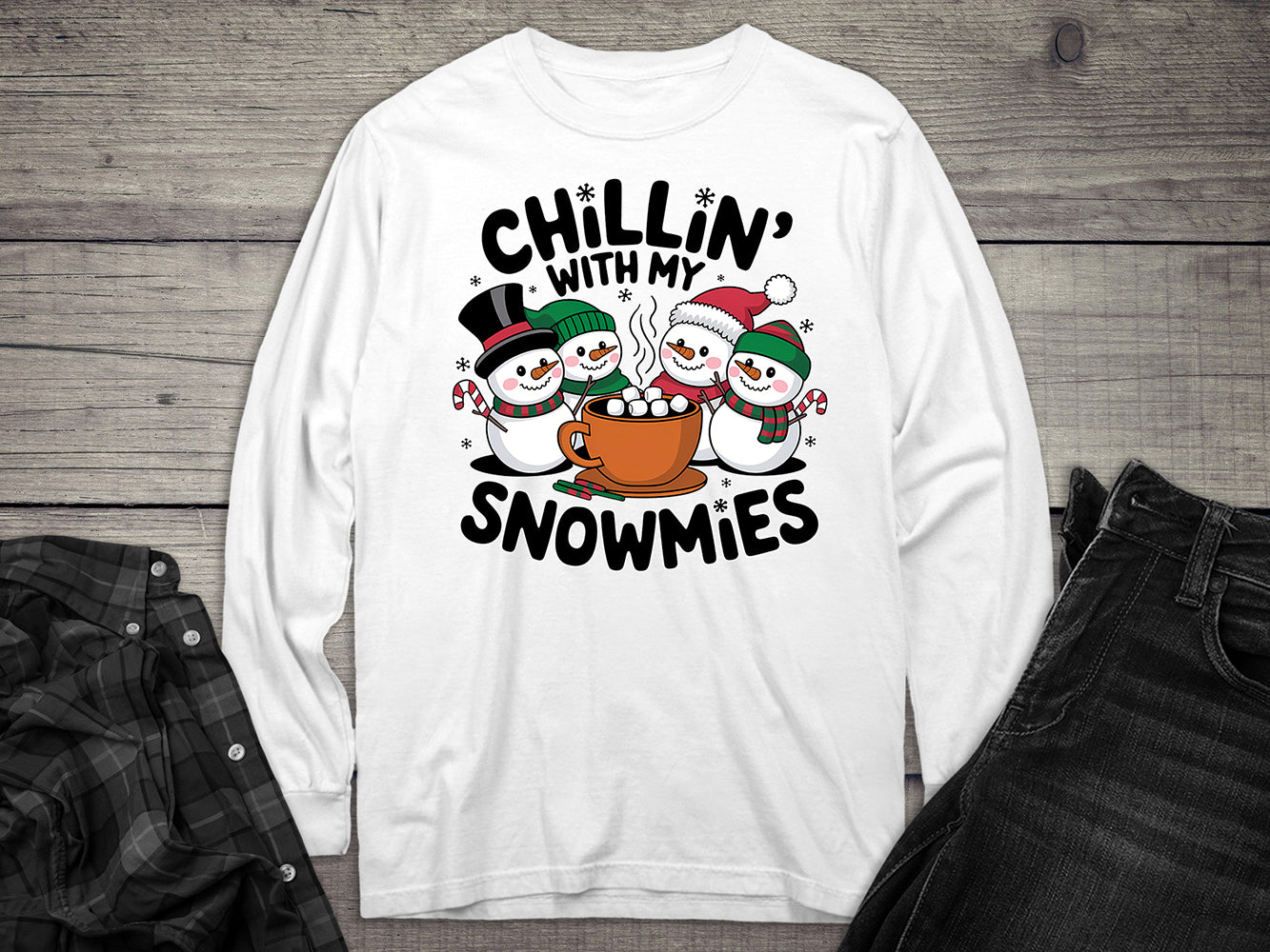 Chillin’ With My Snowmies Long Sleeve Tee