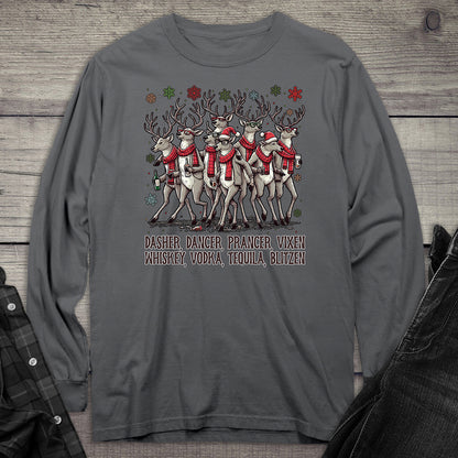 Reindeer Drinking Long Sleeve Tee