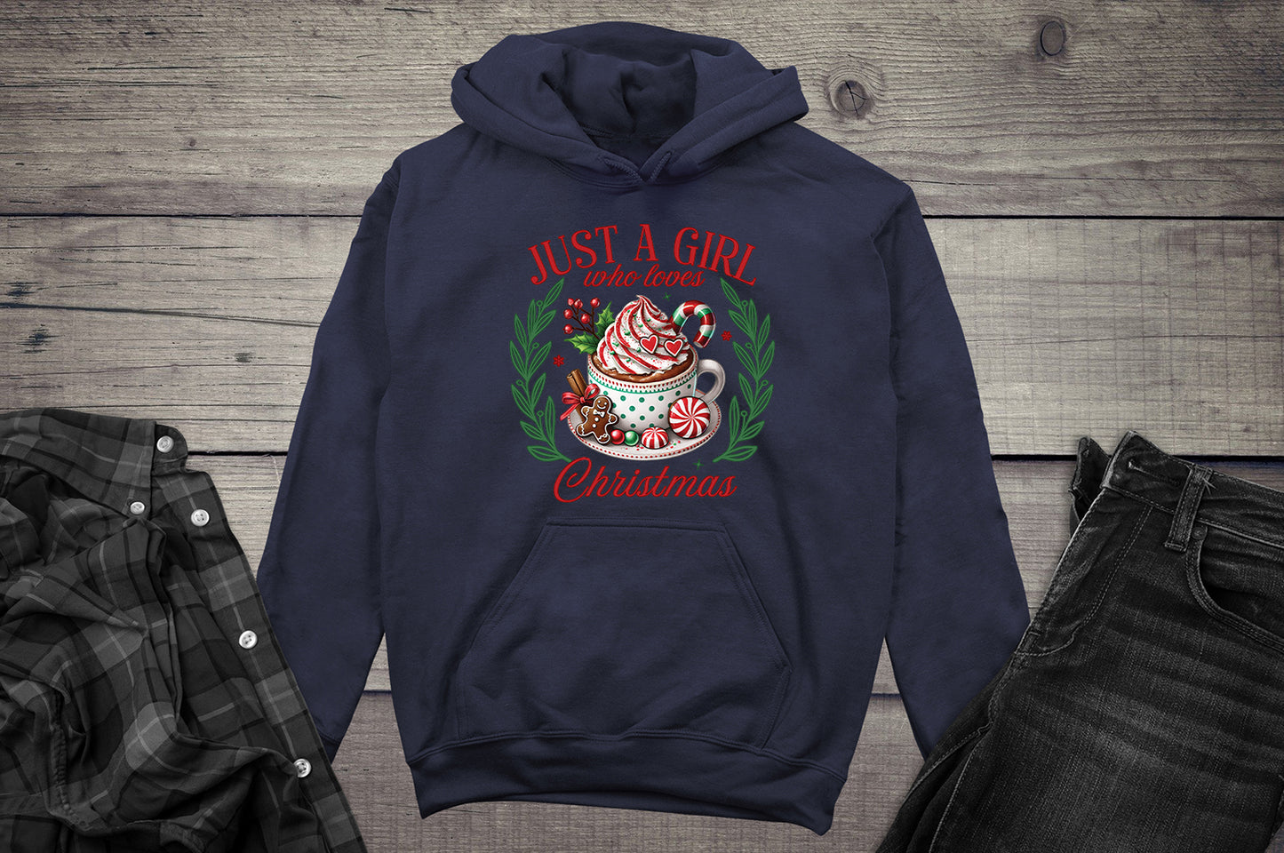 Girl Who Loves Christmas Cocoa Hoodie