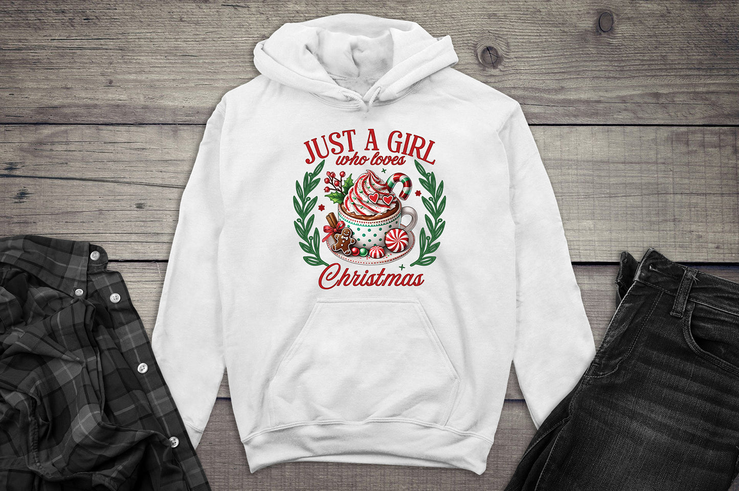 Girl Who Loves Christmas Cocoa Hoodie