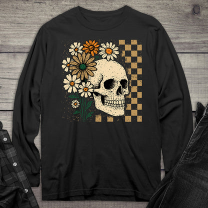 Flower Skull Long Sleeve Tee