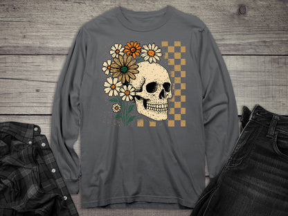 Flower Skull Long Sleeve Tee
