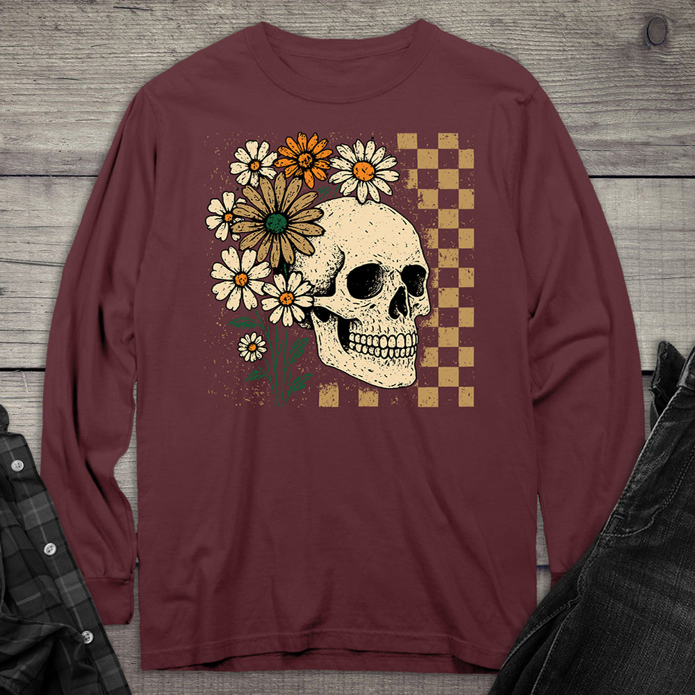 Flower Skull Long Sleeve Tee