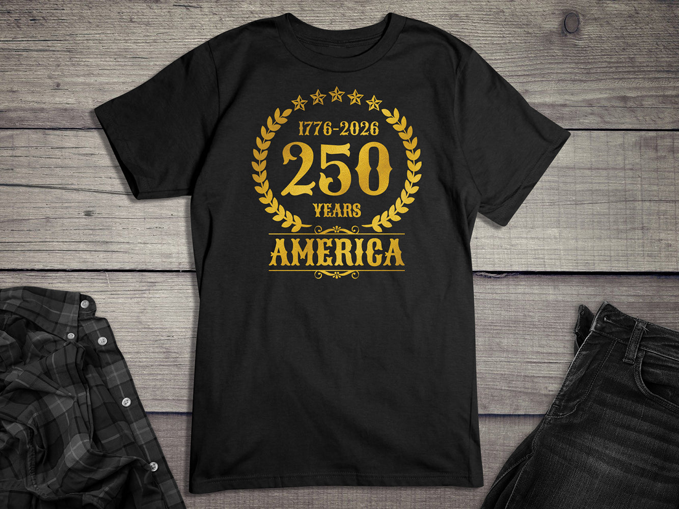 250 Years America Gold T-Shirt