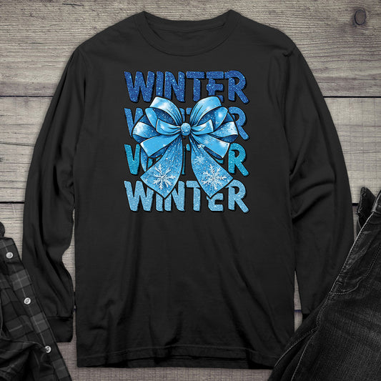 Winter Bow Long Sleeve Tee