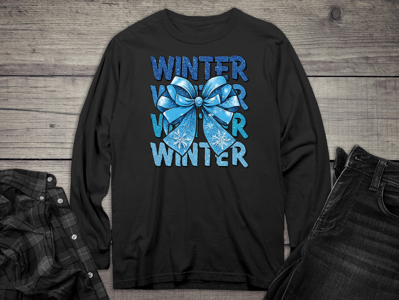 Winter Bow Long Sleeve Tee