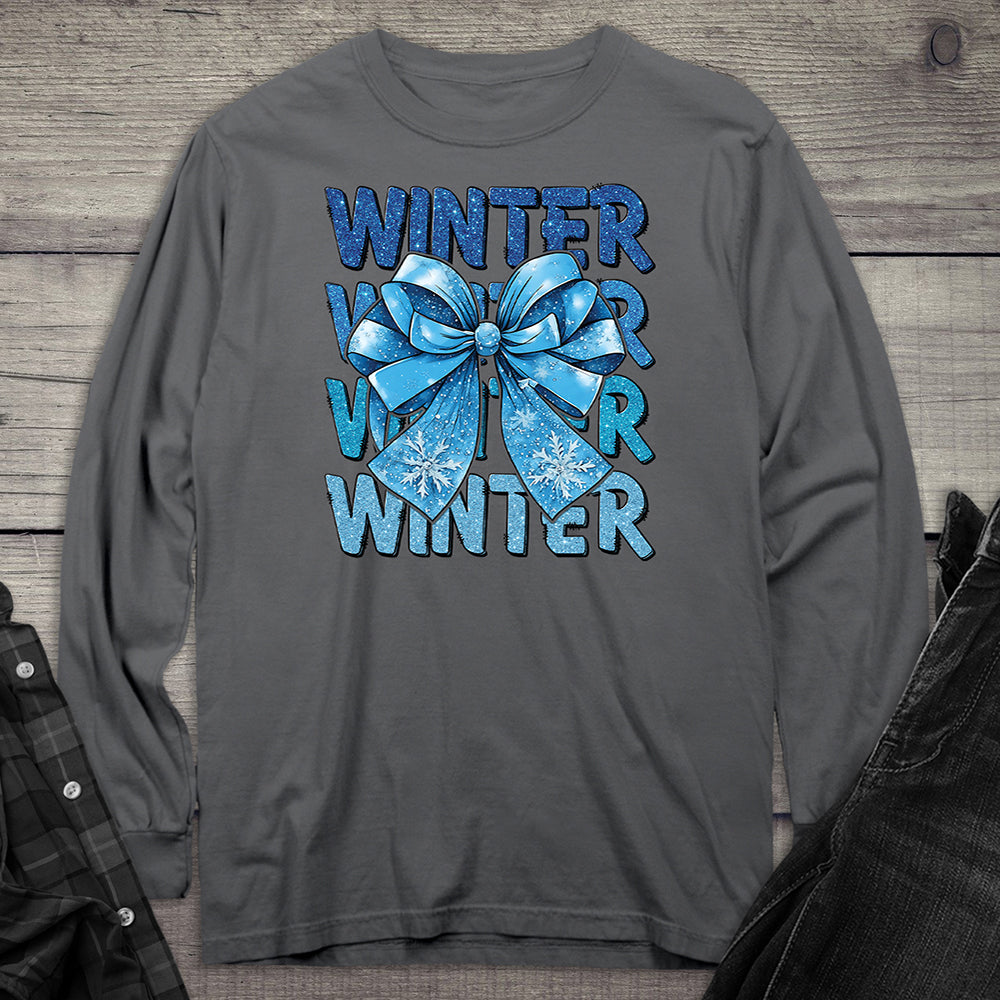 Winter Bow Long Sleeve Tee