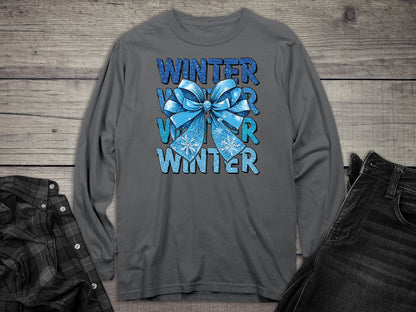 Winter Bow Long Sleeve Tee