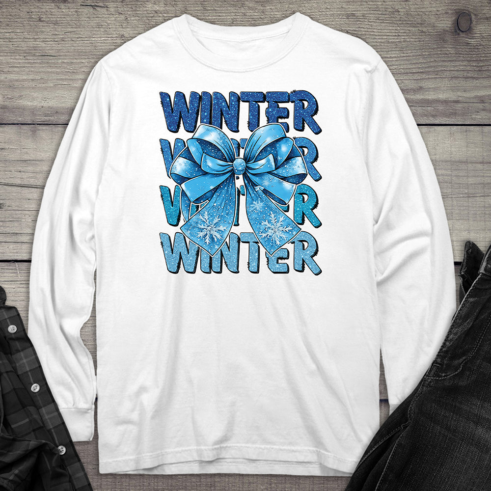 Winter Bow Long Sleeve Tee
